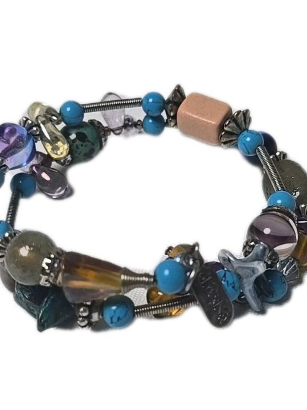 Treska Bracelet Multicolor Glass Beaded Charm Women's Boho Jewelry